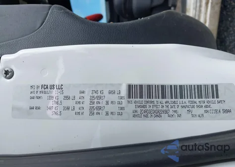 2016 Dodge Grand Caravan R/T z USA, uszkodzony, nr VIN 2C4RDGEGXGR220367